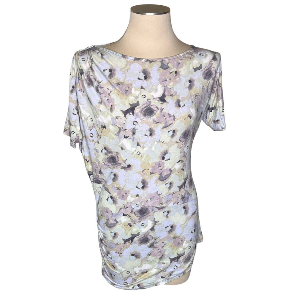 Anthropologie Deletta Floral Drape Tee Size Small